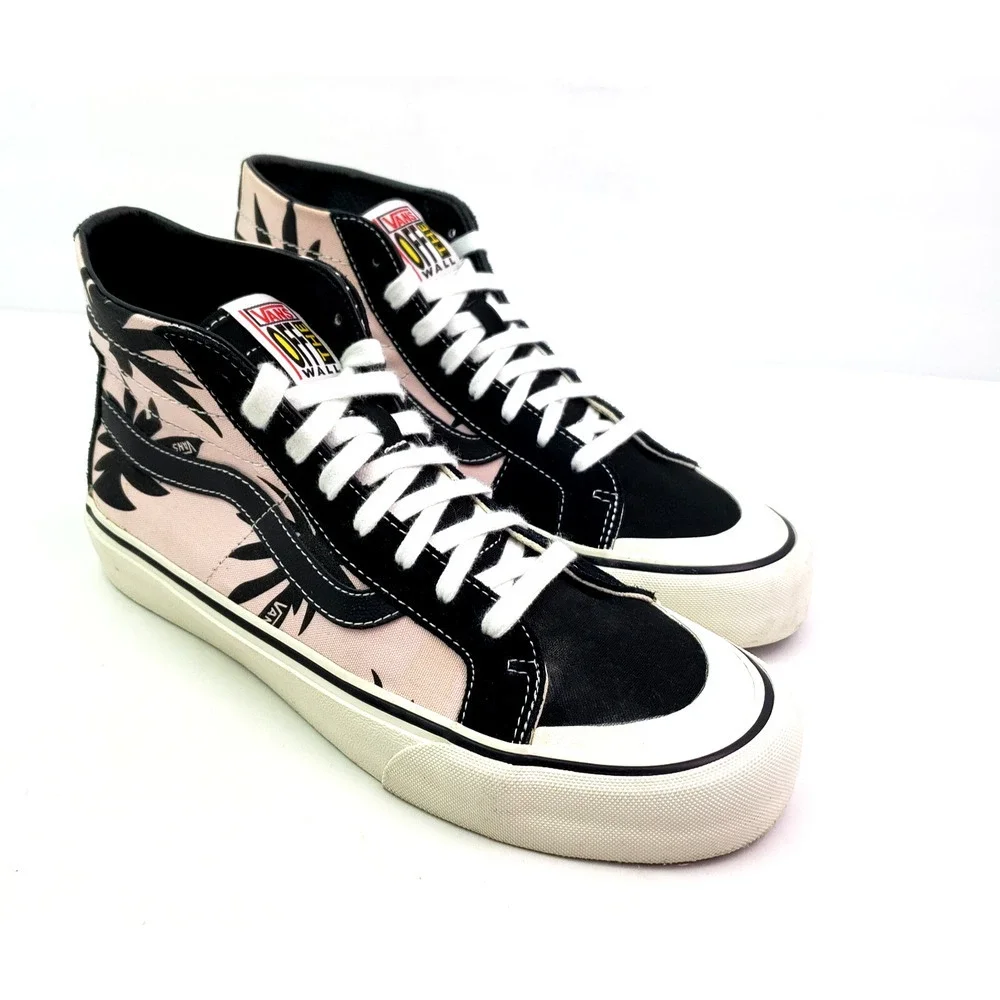 Vans Sk8-Hi 138 Decon Womens Sz 9.5 Mens Sz 8 Summer Leaf Pink Sneaker Shoes